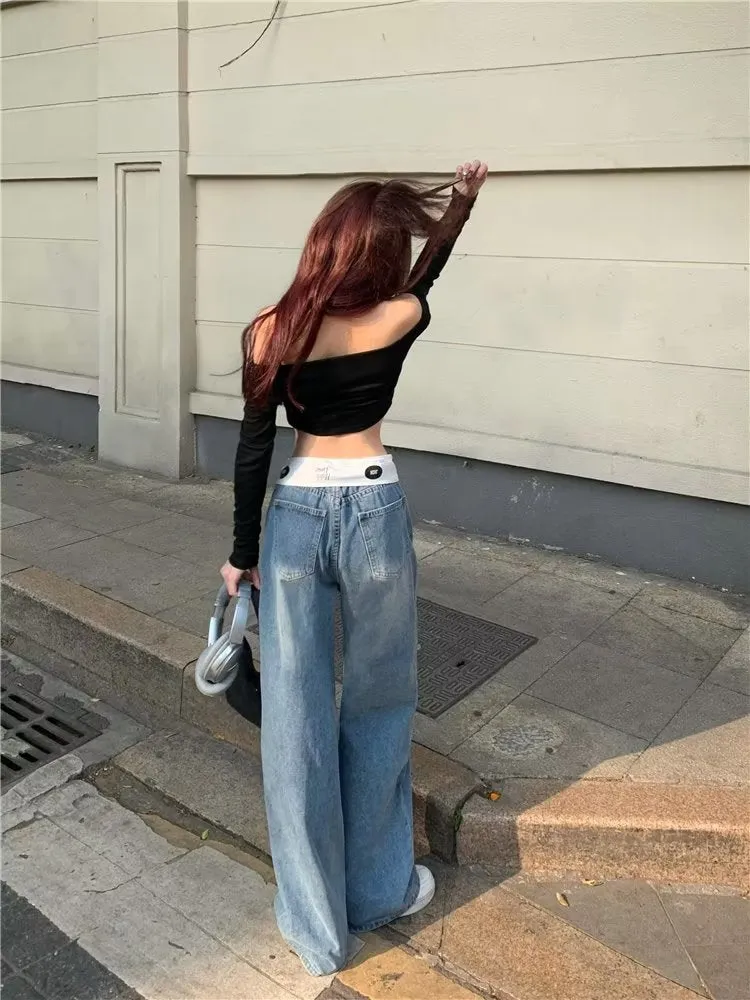 Wenkouban Autumn New Products Jeans Women Clothes For Teenagers Y2k Aesthetic Clothing Vintage Harajuku Women's Slacks Fashion Baggy Pants