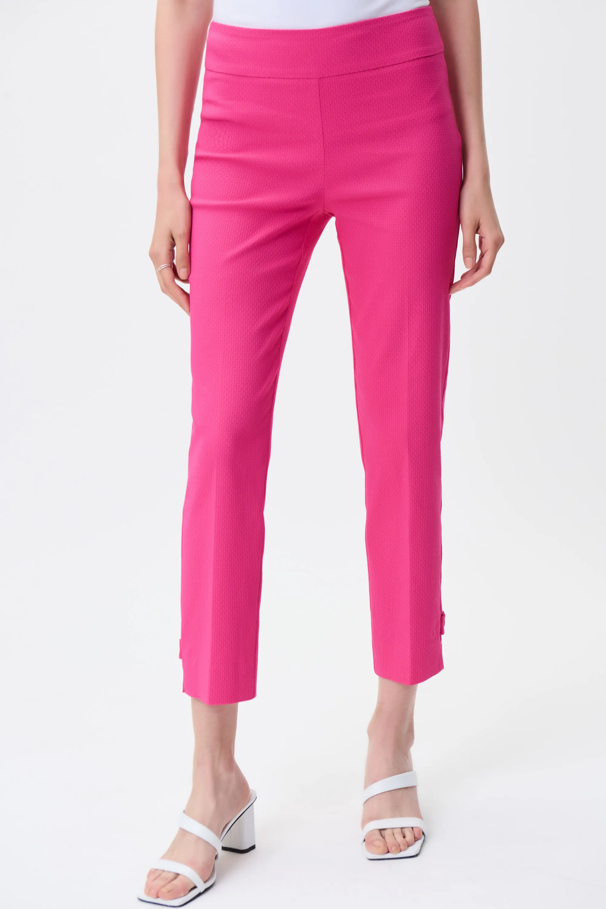 WHITE PIQUE CROP PANT
