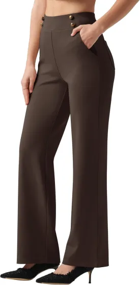 Willit Women's Wide Leg Dress Pants High Waisted Stretch Work Pants Office Business Casual Slacks Pockets Petite/Regular/Tall