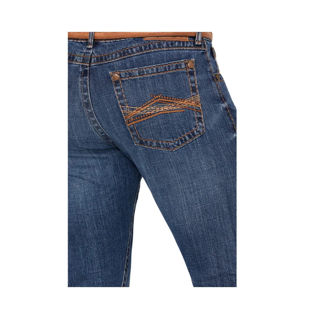 Wrangler Men's Light Wash Slim Bootcut Stretch Denim Jeans