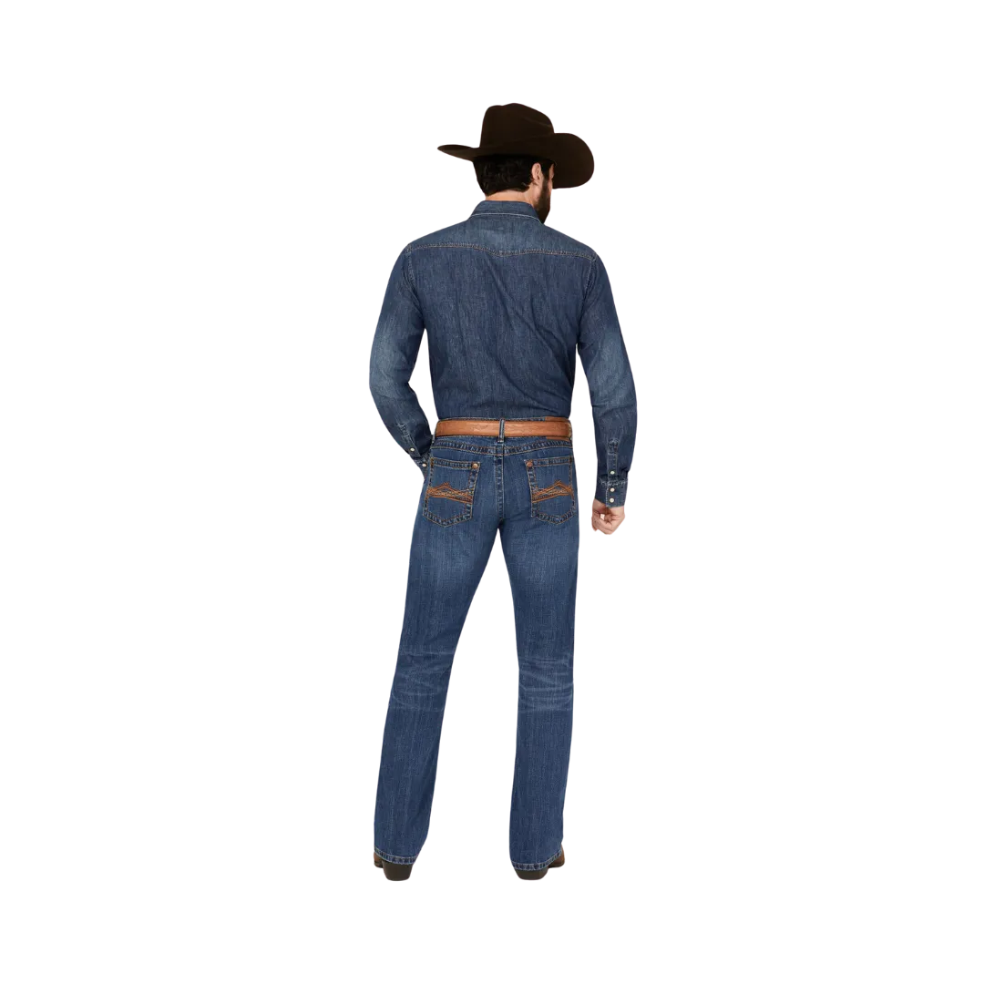 Wrangler Men's Light Wash Slim Bootcut Stretch Denim Jeans
